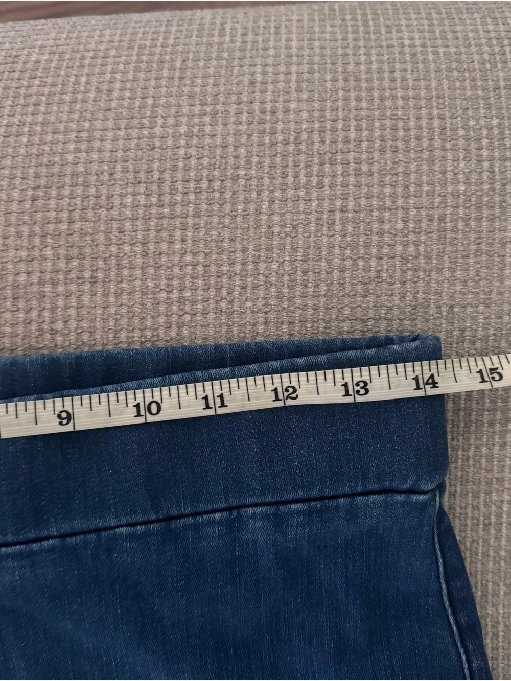 Frank & Eileen donegal Navy Denim Curved-Hem Midi Skirt - Picture 9 of 10